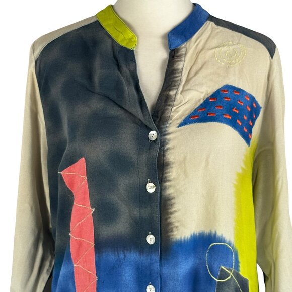 Parsley & Sage Abstract Art Tunic Top Size Medium - Picture 9 of 12